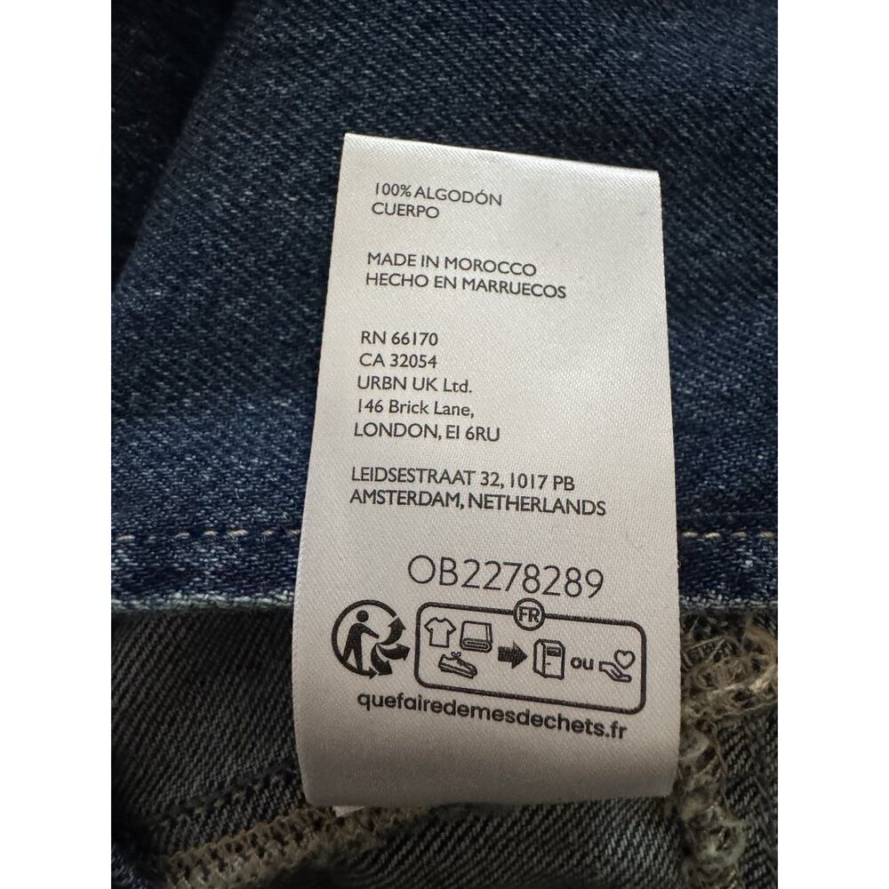 We The Free Denim Jacket XS NWT Structured Military Utility Missing Button - Picture 7 of 7